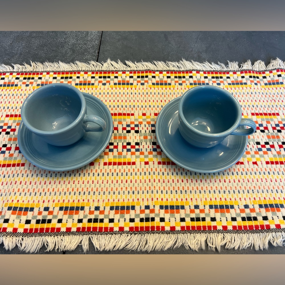 Fiesta Periwinkle- Two cup and saucer bundle